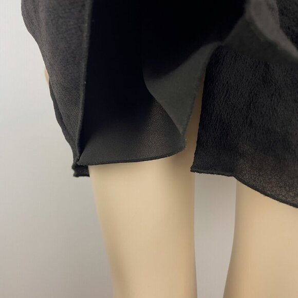 WILFRED ARITZIA Nazaire LBD Button-up Black Minimalist Contemporary Dress 4 - Picture 7 of 10